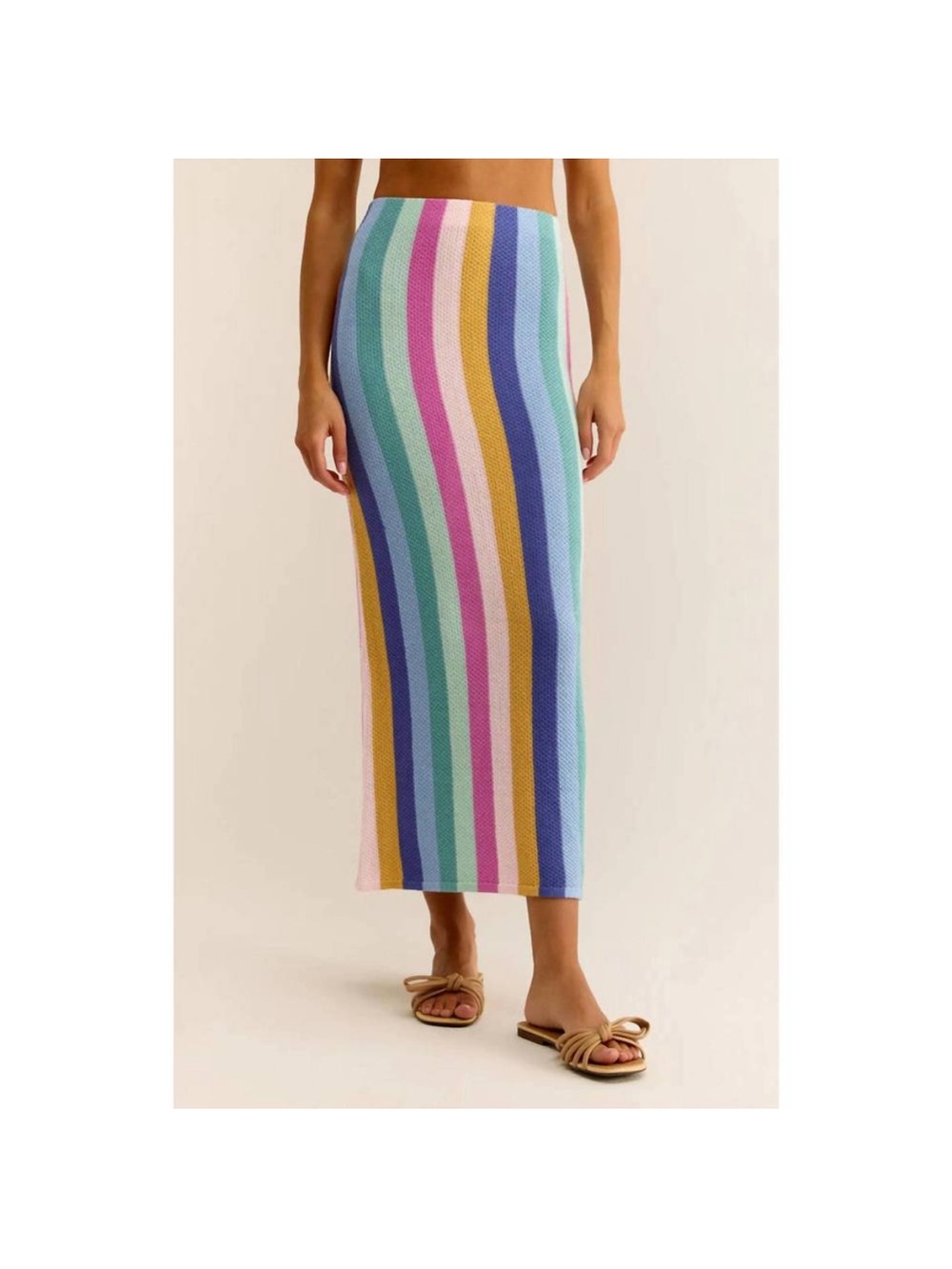 Z Supply Iman Prism Skirt Cabana Teal Medium